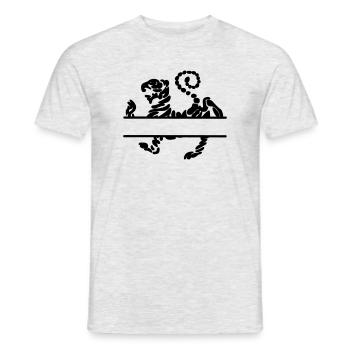 Tiger Shotokan Karate - Männer T-Shirt - Grau meliert - Vorne - AI Model Male 178 dark (178cm)