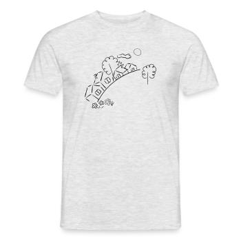 die Welt, wie sie mir gefällt - Männer T-Shirt - Grau meliert - Vorne - AI Model Male 178 dark (178cm)