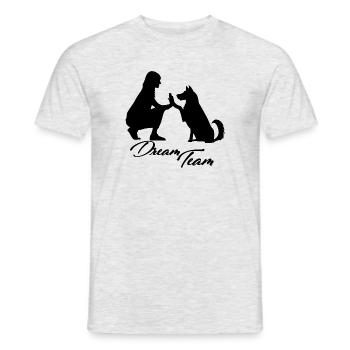 Dream Team Hund - Männer T-Shirt - Grau meliert - Vorne - AI Model Male 178 dark (178cm)