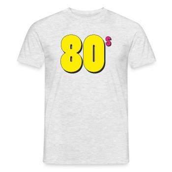 80s BIG - Männer T-Shirt - Grau meliert - Vorne - AI Model Male 178 dark (178cm)