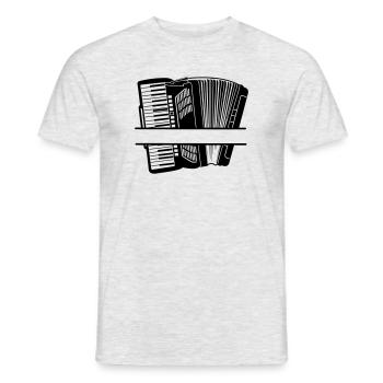 Accordion with space left free in the middle - Men's T-Shirt - heather grey - Front - AI Model Male 178 dark (178cm)