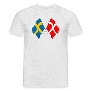 Flag Sweden, flag Denmark - Men's T-Shirt - heather grey - Front - AI Model Male 178 dark (178cm)