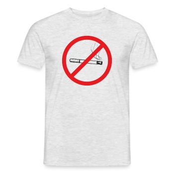 Défense de fumer! - T-shirt homme - gris chiné - Devant - AI Model Male 178 dark (178cm)