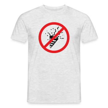 Stop Party / Das JGA-Motiv - Männer T-Shirt - Grau meliert - Vorne - AI Model Male 178 dark (178cm)