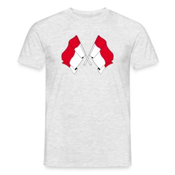 Zwei Flaggen Indonesien - Männer T-Shirt - Grau meliert - Vorne - AI Model Male 178 dark (178cm)