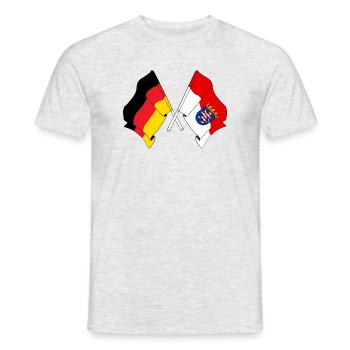 Flag Germany, Hesse - Men's T-Shirt - heather grey - Front - AI Model Male 178 dark (178cm)