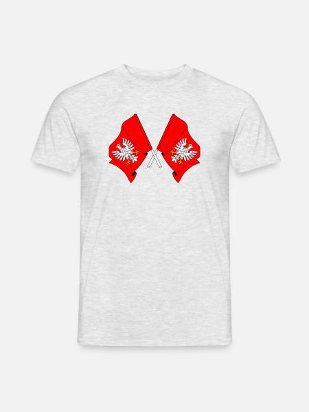 Two flags Masovia - Men's T-Shirt - heather grey