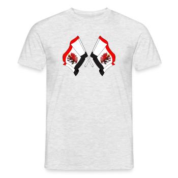 Two flags Kuyavia Pomerania - Men's T-Shirt - heather grey - Front - AI Model Male 178 dark (178cm)