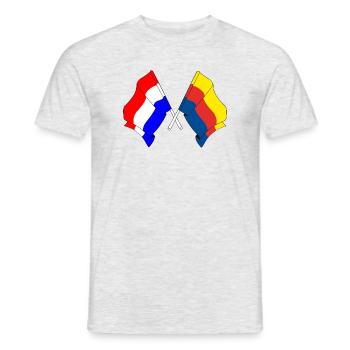 Flagge Niederlande, Flagge Nordholland gekreuzt - Männer T-Shirt - Grau meliert - Vorne - AI Model Male 178 dark (178cm)