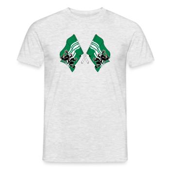 Two flags East Flanders Belgium - Men's T-Shirt - heather grey - Front - AI Model Male 178 dark (178cm)