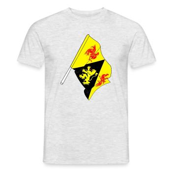 Flagge Wallonisch-Brabant Belgien - Männer T-Shirt - Grau meliert - Vorne - AI Model Male 178 dark (178cm)