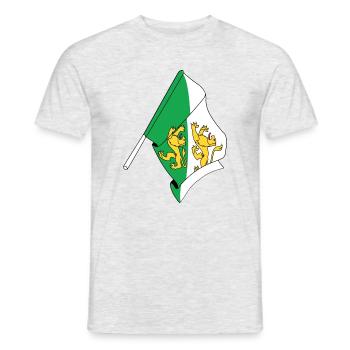 Flagge: Thurgau, Schweiz - Männer T-Shirt - Grau meliert - Vorne - AI Model Male 178 dark (178cm)