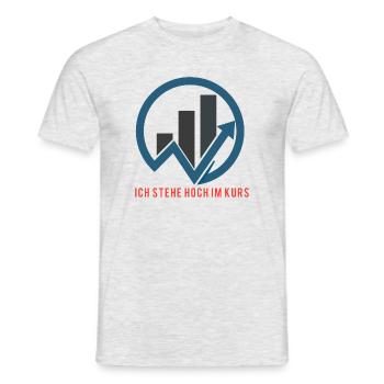 Abstraktes Business- und Wachstumsmotiv - Männer T-Shirt - Grau meliert - Vorne - AI Model Male 178 dark (178cm)