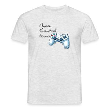 I have control issues - Men's T-Shirt - heather grey - Front - AI Model Male 178 dark (178cm)