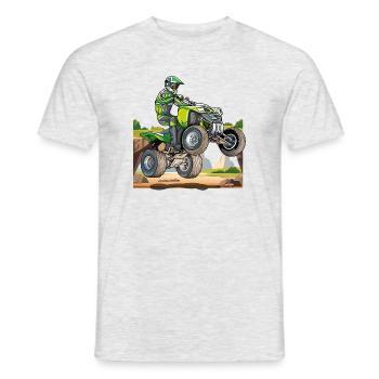 Motocross, quad tout-terrain - T-shirt homme - gris chiné - Devant - AI Model Male 178 dark (178cm)
