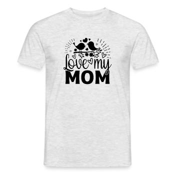 Love my mom - Männer T-Shirt - Grau meliert - Vorne - AI Model Male 178 dark (178cm)
