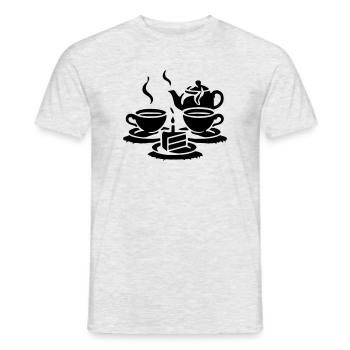 Kaffe Kuchen - Männer T-Shirt - Grau meliert - Vorne - AI Model Male 178 dark (178cm)