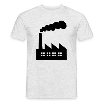 Factory with smoke - Men's T-Shirt - heather grey - Front - AI Model Male 178 dark (178cm)