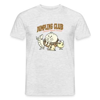 Dumpling Club - Men's T-Shirt - heather grey - Front - AI Model Male 178 dark (178cm)