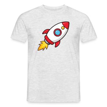 Retro Rocket Burst Design - Men's T-Shirt - heather grey - Front - AI Model Male 178 dark (178cm)
