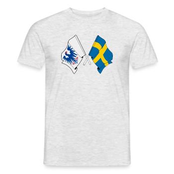 Värmland & Schweden – Kreuzung - Männer T-Shirt - Grau meliert - Vorne - AI Model Male 178 dark (178cm)
