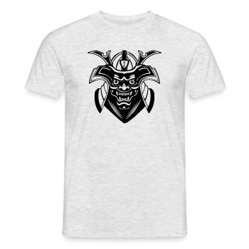 Shadow Menpō Mask Design - Men's T-Shirt - heather grey - Front - AI Model Male 178 dark (178cm)
