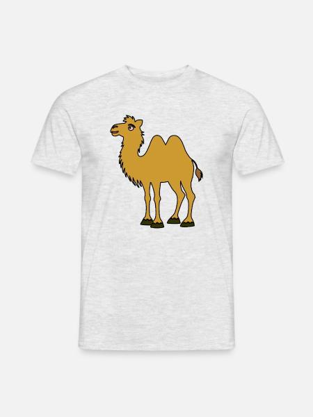 Brown Camel with Two Humps - Men's T-Shirt - heather grey