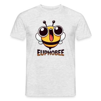 Kawaii Abeille Euphorie Meme Dessin animé Entomologiste - T-shirt homme - gris chiné - Devant - AI Model Male 178 dark (178cm)