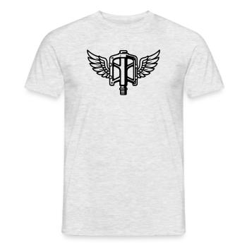 Pedal with wings - Men's T-Shirt - heather grey - Front - AI Model Male 178 dark (178cm)