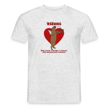 Avertissement Peut causer une mignonnerie extrême et inattendue - T-shirt homme - gris chiné - Devant - AI Model Male 178 dark (178cm)