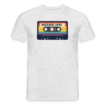 Mixtape 1995 Cassette Rétro Rainbow Vibes Musique - T-shirt homme - gris chiné - Devant - AI Model Male 178 dark (178cm)