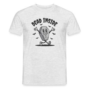 Tot im lustigen Sarg - Männer T-Shirt - Grau meliert - Vorne - AI Model Male 178 dark (178cm)