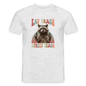 Waschbär Eat Trash Street Crash Meme - Männer T-Shirt - Grau meliert - Vorne - AI Model Male 178 dark (178cm)