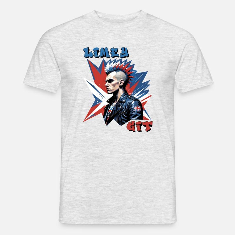 Limey Git British Punk Style Graphique - T-shirt homme - gris chiné