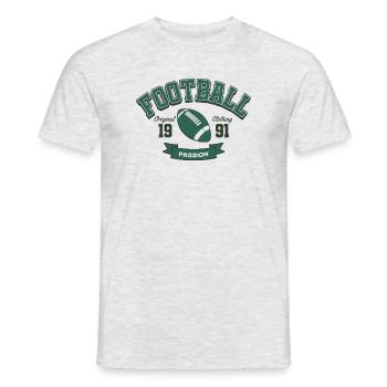 American Football Passion Retro Vintage Style - Männer T-Shirt - Grau meliert - Vorne - AI Model Male 178 dark (178cm)