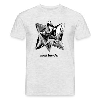 Mind Bender – Optical Illusion Art - Men's T-Shirt - heather grey - Front - AI Model Male 178 dark (178cm)
