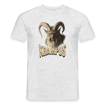 Krampus – Design alpin traditionnel - T-shirt homme - gris chiné - Devant - AI Model Male 178 dark (178cm)
