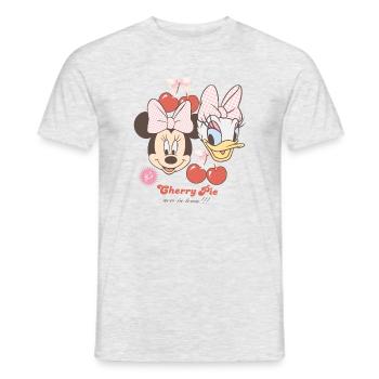 Mickey & Minnie Cherry Pie Spruch Minnie & Daisy - Männer T-Shirt - Grau meliert - Vorne - AI Model Male 178 dark (178cm)