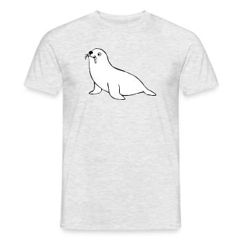 Seal Seal T-shirt Gift Northern Germany - Men's T-Shirt - heather grey - Front - AI Model Male 178 dark (178cm)