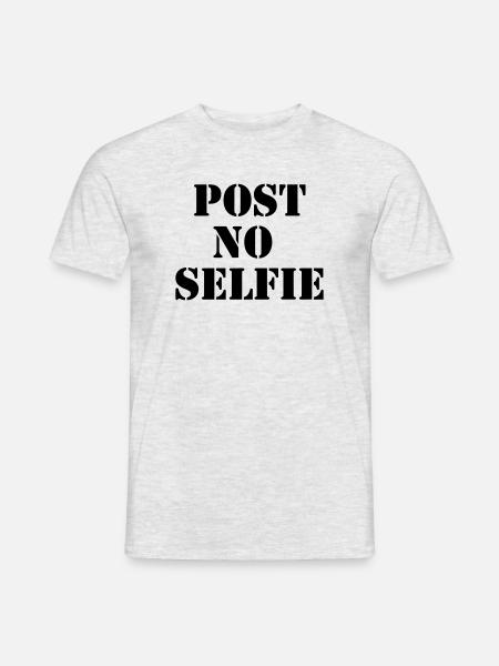 Post No Selfie - Urban Stencil Black - Men's T-Shirt - heather grey
