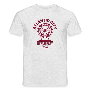 Atlantic City - Est. 1854 - New Jersey - USA - Men's T-Shirt - heather grey - Front - AI Model Male 178 dark (178cm)
