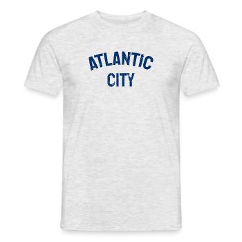 Atlantic City - Fondé en 1854 - New Jersey - États-Unis - T-shirt homme - gris chiné - Devant - AI Model Male 178 dark (178cm)