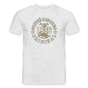 40e anniversaire 2026 Cadeau original souabe - T-shirt homme - gris chiné - Devant - AI Model Male 178 dark (178cm)