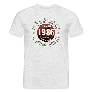 40th birthday 2026 Cologne original born 1986 - Men's T-Shirt - heather grey - Front - AI Model Male 178 dark (178cm)