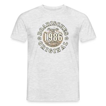 40. Geburtstag 2026 Boarisches Original Geschenk - Männer T-Shirt - Grau meliert - Vorne - AI Model Male 178 dark (178cm)