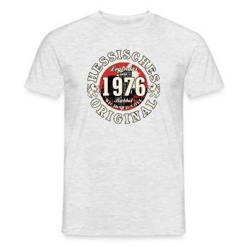 50e anniversaire 2026 Hessois Cadeau Original - T-shirt homme - gris chiné - Devant - AI Model Male 178 dark (178cm)