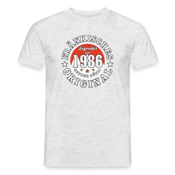 40th Birthday 2026 Franconian Original Men - Men's T-Shirt - heather grey - Front - AI Model Male 178 dark (178cm)