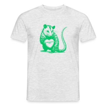 Absolument pas un opossum Cœur de la Saint-Valentin drôle - T-shirt homme - gris chiné - Devant - AI Model Male 178 dark (178cm)