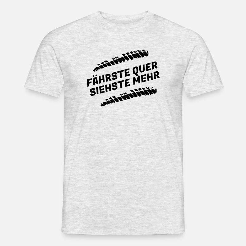 Fährste quer, siehste mehr – Drift & Tuning Spruch - Männer T-Shirt - Grau meliert