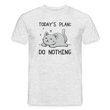 Today's Plan - Men's T-Shirt - heather grey - Front - AI Model Male 178 dark (178cm)